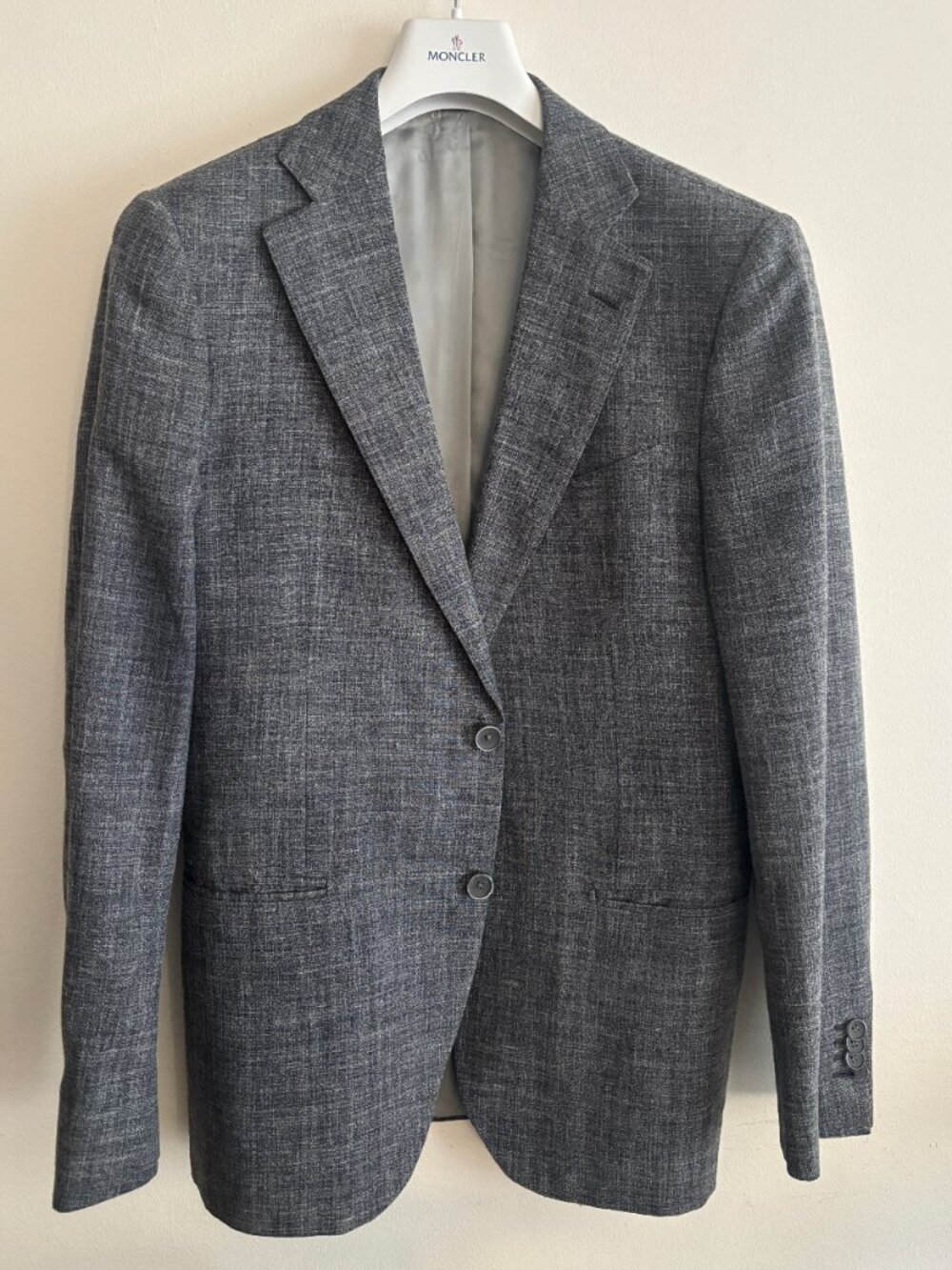 $800 Suitsupply Lazio Grey Wool-Silk-Linen Sport Coat/Blazer - 42 Long